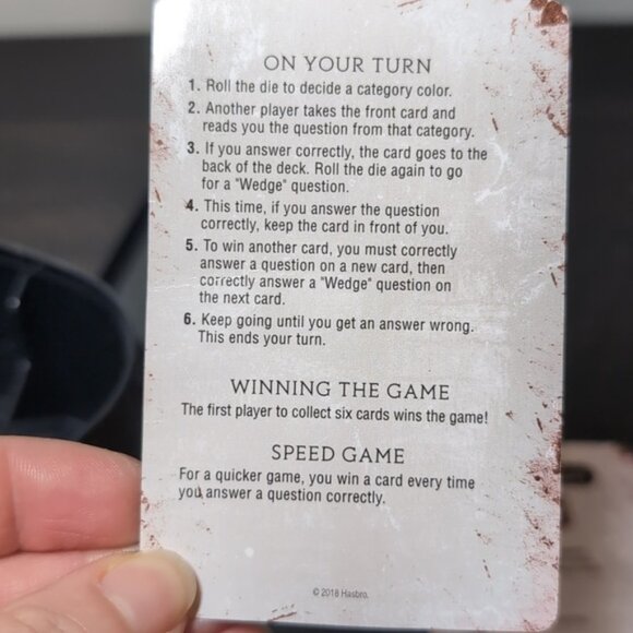 3/$20 Hasbro Trivial Pursuit Horror Movies Edition Wedge Box Travel Size - Picture 5 of 11